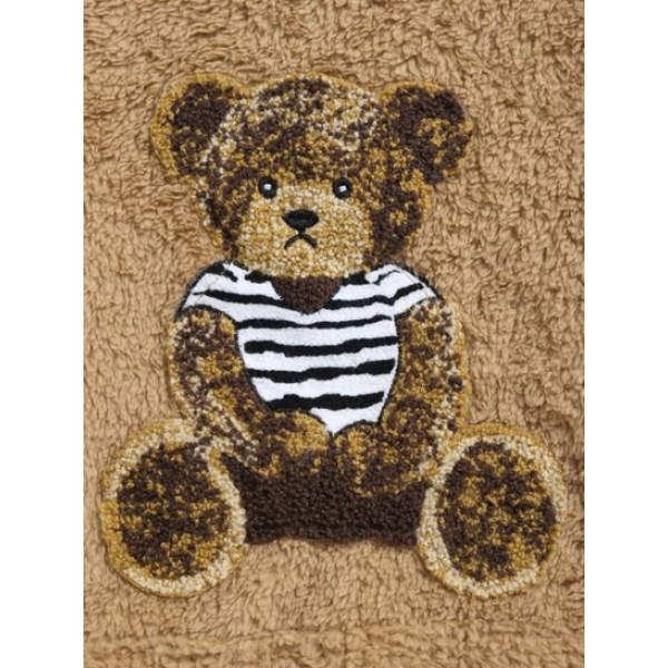 Bear Pattern Pullover Fluffy Teddy Hoodie Bear Pattern Pullover Fluffy Teddy Hoodie