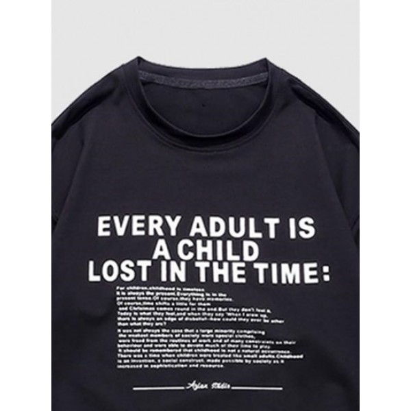 Letter Print Short Sleeve Crew Neck T Shirt Letter Print Short Sleeve Crew Neck T Shirt