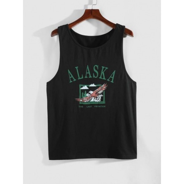 2Pcs Letter Graphic Pattern Tank Top 2Pcs Letter Graphic Pattern Tank Top