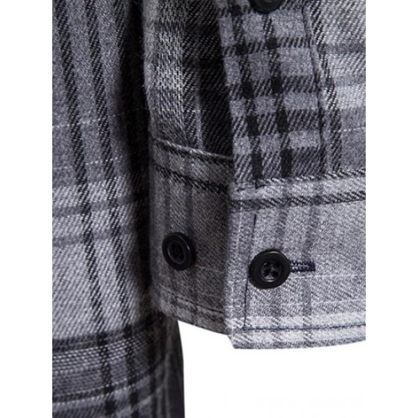 Plaid Front Pocket Button Up Shirt Plaid Front Pocket Button Up Shirt