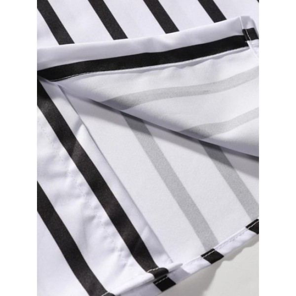 Button Up Striped Short Sleeve Shirt Button Up Striped Short Sleeve Shirt