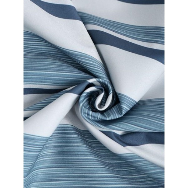 Half Button Irregular Striped Shirt Half Button Irregular Striped Shirt
